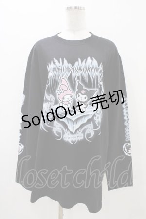画像: QOOZA / マイメロディ＆クロミコラボ L/S TEE  ブラック H-25-11-06-1051-0-TO-KB-ZH