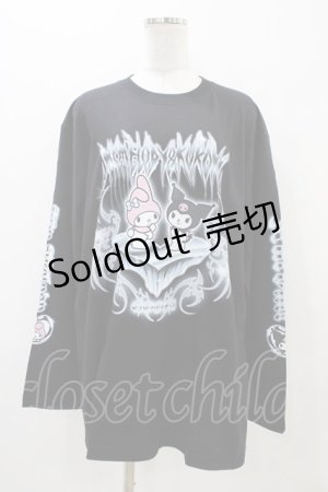 画像: QOOZA / マイメロディ＆クロミコラボ L/S TEE  ブラック H-25-11-06-1052-0-TO-KB-ZI