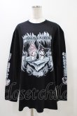 画像1: QOOZA / マイメロディ＆クロミコラボ L/S TEE  ブラック H-25-11-06-1054-0-TO-KB-ZH (1)