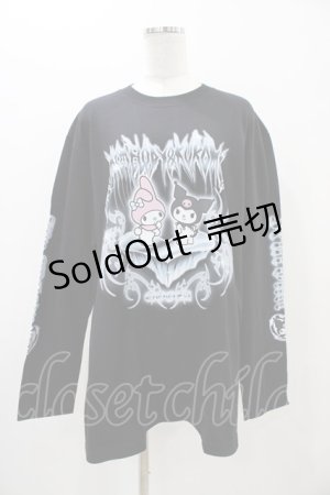 画像: QOOZA / マイメロディ＆クロミコラボ L/S TEE  ブラック H-25-11-06-1055-0-TO-KB-ZH