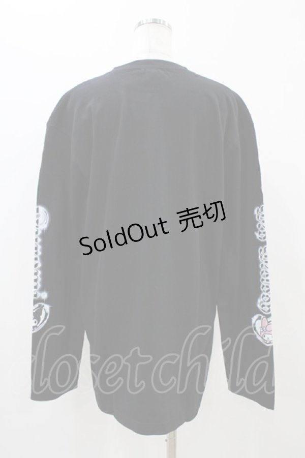 画像2: QOOZA / マイメロディ＆クロミコラボ L/S TEE  ブラック H-25-11-06-1055-0-TO-KB-ZH (2)
