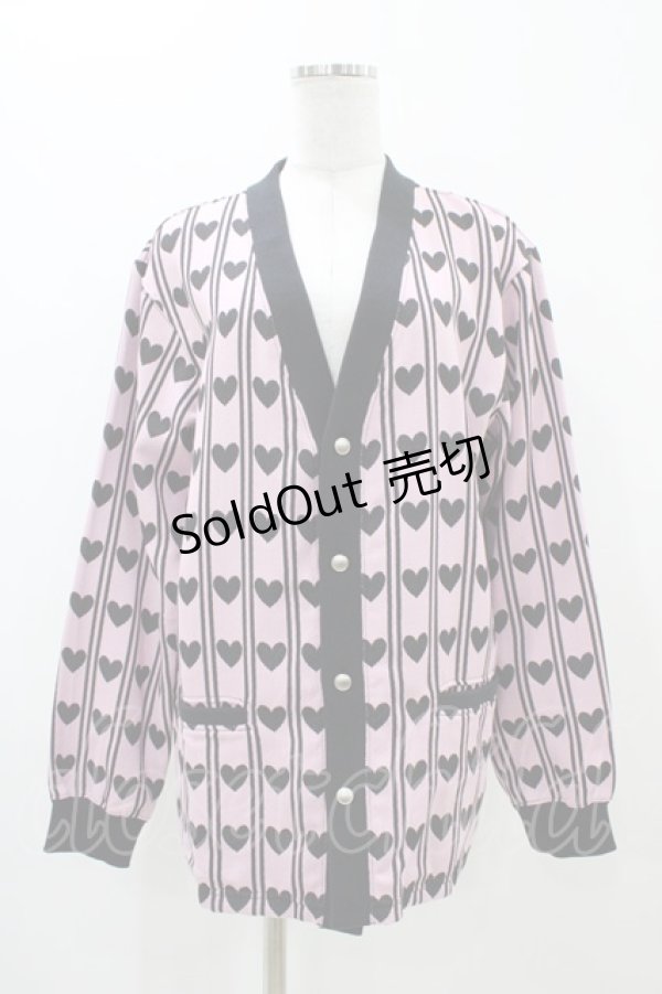 画像1: MILKBOY / REGIMENTAL HEART CARDIGAN   H-25-11-06-1057-MB-TO-KB-ZH (1)
