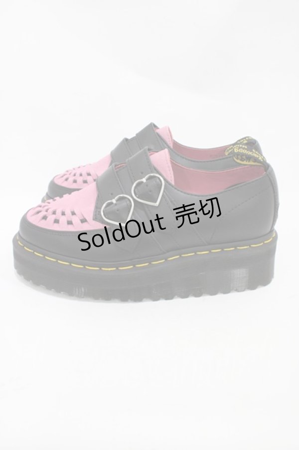 画像2: Dr.Martens （Getta Grip） / LAZY OAF BUCKLE CREEPER UK4(約23cm) ブラック×ピンク H-25-11-06-1001-PU-SH-KB-ZH (2)