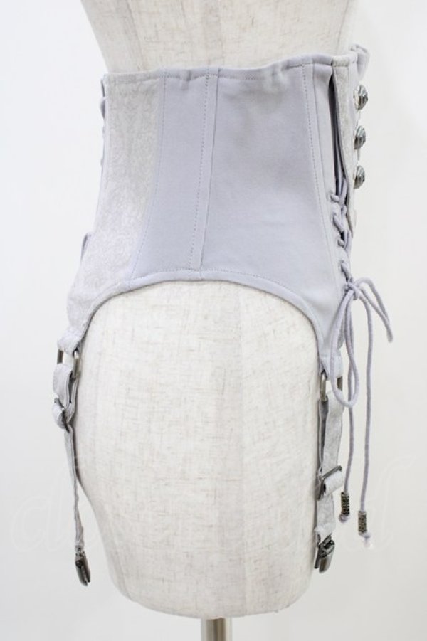 画像3: Rozen Kavalier / アシメデザインショートコルセット  ブルーグレー H-25-11-06-1008-OO-ZA-KB-ZH (3)