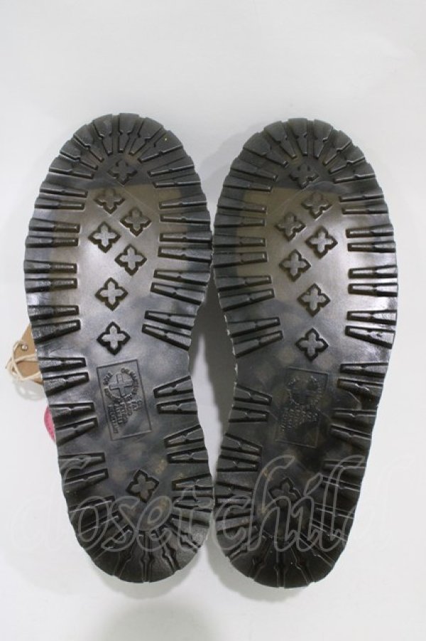 画像3: Dr.Martens （Getta Grip） / LAZY OAF BUCKLE CREEPER UK4(約23cm) ブラック×ピンク H-25-11-06-1001-PU-SH-KB-ZH (3)
