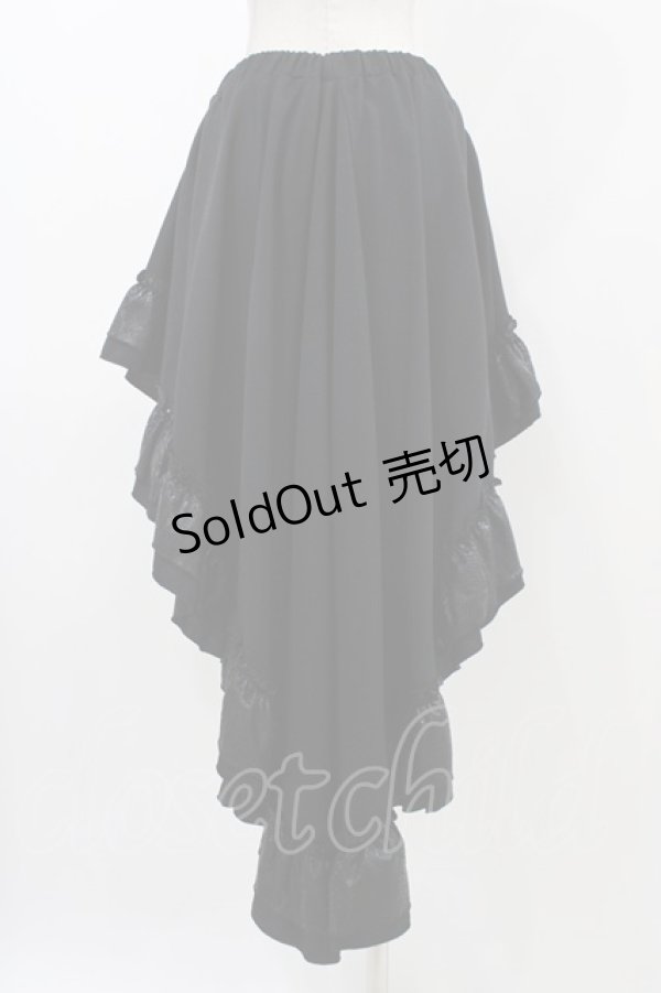 画像2: Qutie Frash / 後ろロングスカート  黒×紫 H-25-11-06-1011-QU-SK-KB-ZH (2)