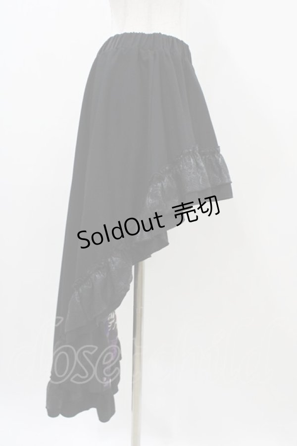 画像3: Qutie Frash / 後ろロングスカート  黒×紫 H-25-11-06-1011-QU-SK-KB-ZH (3)