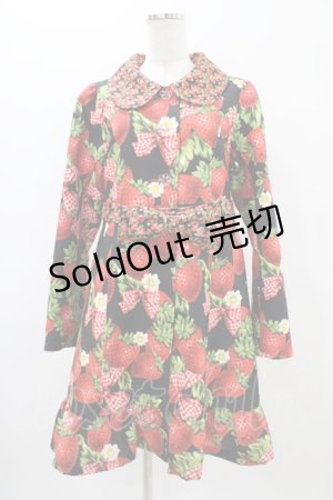 画像: Emily Temple cute / Contrast ストロベリーコート  ブラック H-25-11-06-1012-ET-CO-KB-ZH