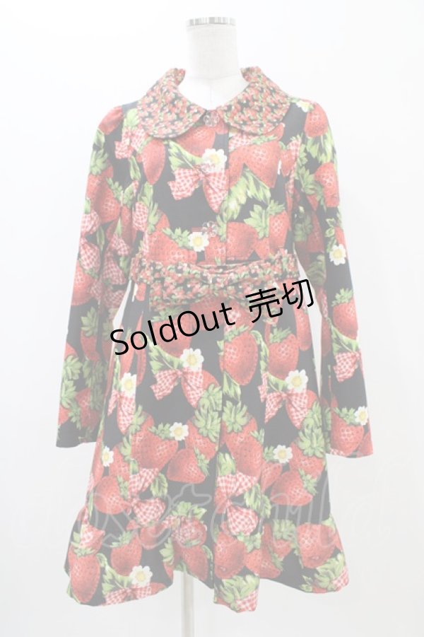 画像1: Emily Temple cute / Contrast ストロベリーコート  ブラック H-25-11-06-1012-ET-CO-KB-ZH (1)