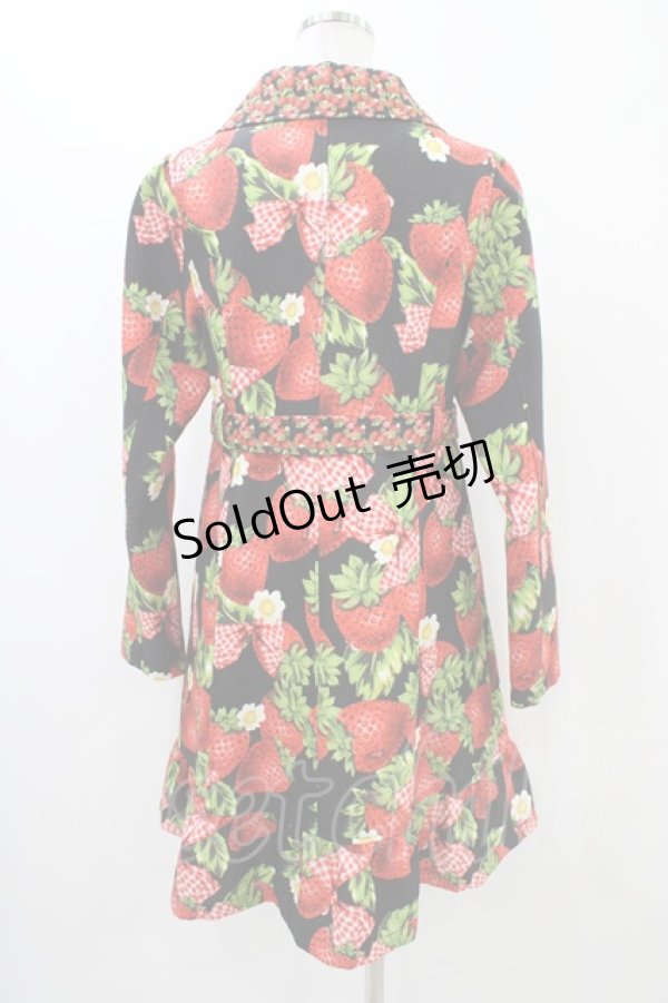 画像2: Emily Temple cute / Contrast ストロベリーコート  ブラック H-25-11-06-1012-ET-CO-KB-ZH (2)