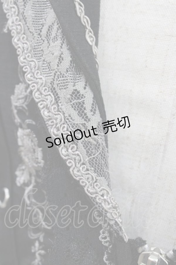 画像6: Ozz Croce / 薔薇刺繍2Wayオーバーベスト  黒 H-25-11-06-1013-OO-TO-KB-ZH (6)