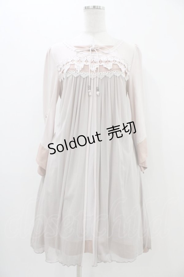 画像1: Rozen Kavalier / レイヤード風切替ワンピース  ピンク H-25-11-06-1019-OO-OP-KB-ZH (1)