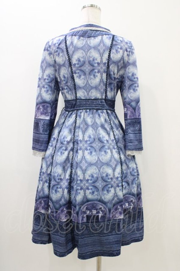 画像2: OZZ ANGELO / 宗教画プリントワンピース  ブルー H-25-11-06-1020-OO-OP-KB-ZH (2)