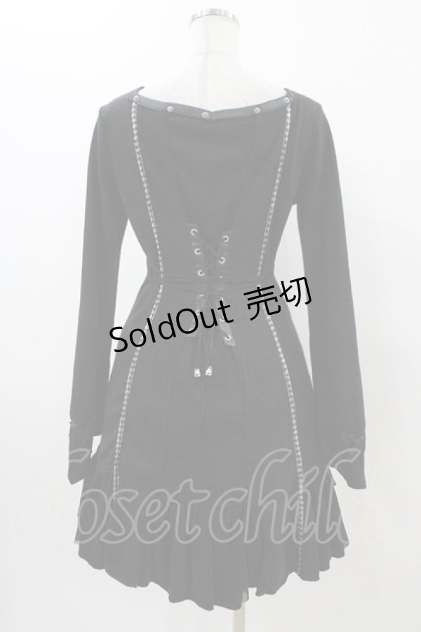 画像2: Ozz Croce / 龍プリントニットソーワンピース  黒 H-25-11-06-1024-OO-OP-KB-ZH (2)