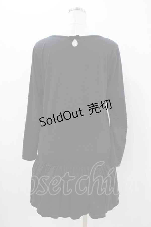 画像2: Emily Temple cute / リボンプリントカットワンピース  ブラック H-25-11-06-1025-ET-OP-KB-ZH (2)