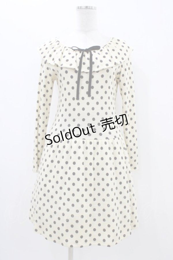 画像1: MILK / POLKA DOTワンピース  アイボリー H-25-11-06-1029-ML-OP-KB-ZH (1)