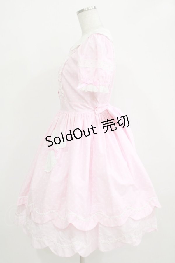 画像2: Angelic Pretty / うさぎちゃんポッケワンピース Free ピンク H-25-11-06-001-AP-OP-NS-ZH (2)