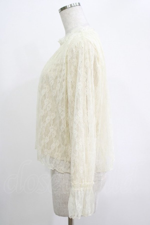 画像2: an another angelus / チュールレースブラウス Free IVORY H-25-11-06-057-CA-TO-NS-ZH (2)