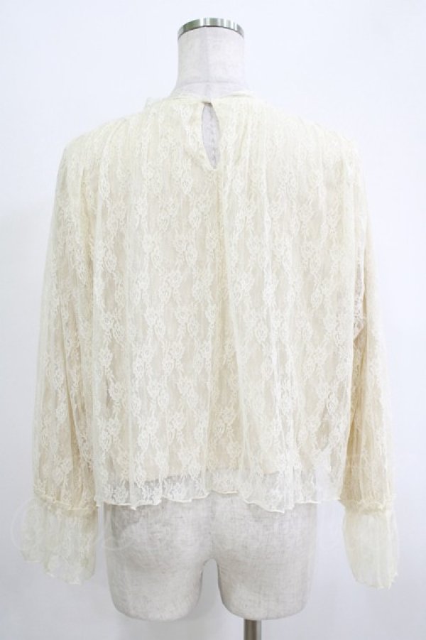 画像3: an another angelus / チュールレースブラウス Free IVORY H-25-11-06-057-CA-TO-NS-ZH (3)