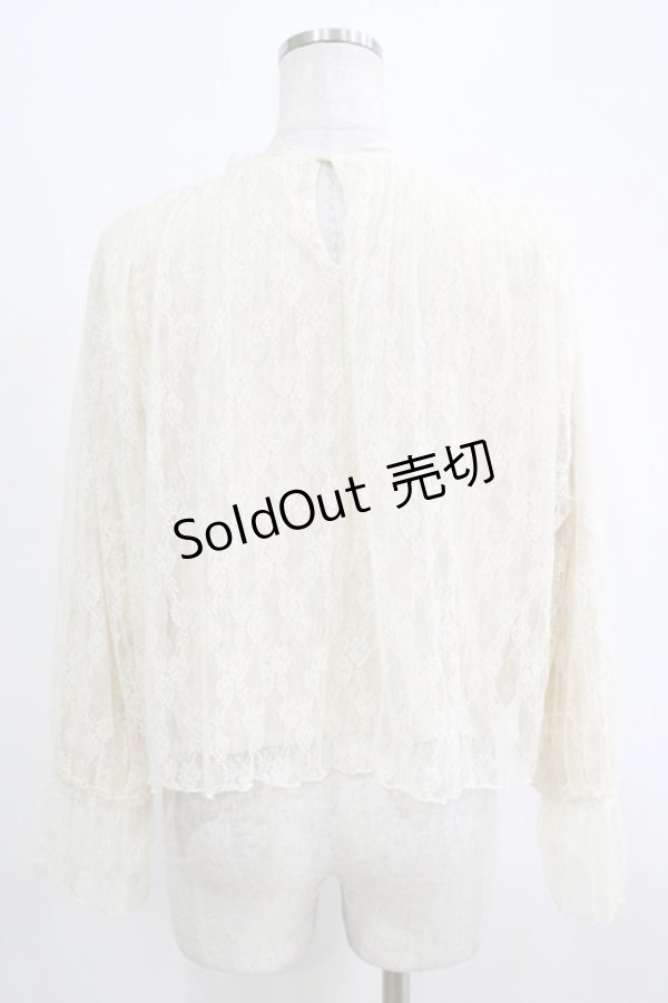 画像3: an another angelus / チュールレースブラウス Free IVORY H-25-11-06-057-CA-TO-NS-ZH (3)