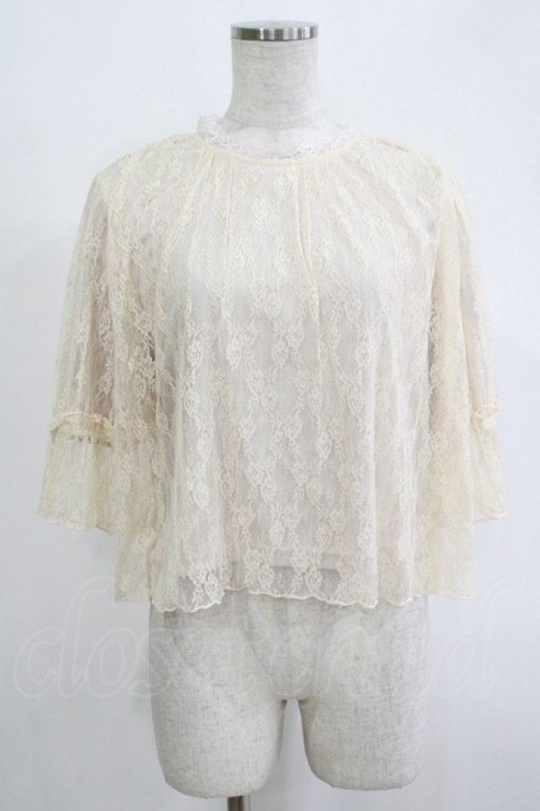 画像1: an another angelus / ローズチュールレースブラウス Free LIGHT PINK H-25-11-06-060-CA-TO-NS-ZH (1)