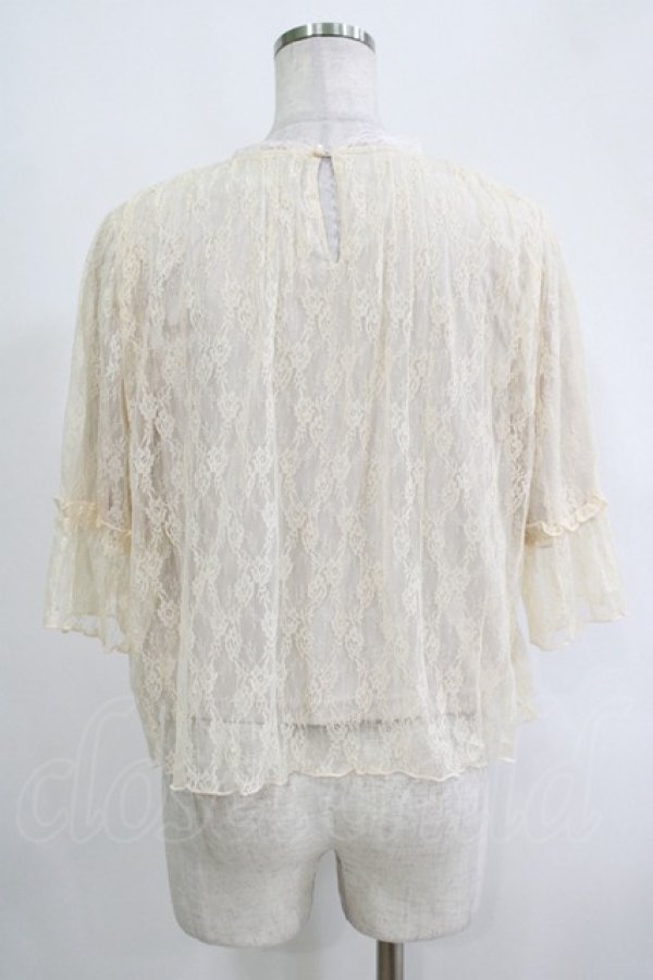 画像3: an another angelus / ローズチュールレースブラウス Free LIGHT PINK H-25-11-06-060-CA-TO-NS-ZH (3)