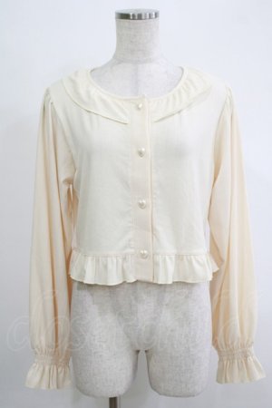 画像: FLC / 星名桜子/フリルテレコカーディガン L アイボリー H-25-11-06-063-LO-TO-NS-ZH