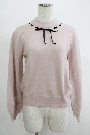 画像: Ank Rouge / ベロアリボンニット M ピンク H-25-11-06-064-CA-TO-NS-ZH