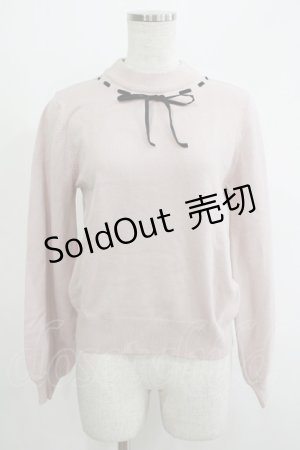 画像: Ank Rouge / ベロアリボンニット M ピンク H-25-11-06-064-CA-TO-NS-ZH