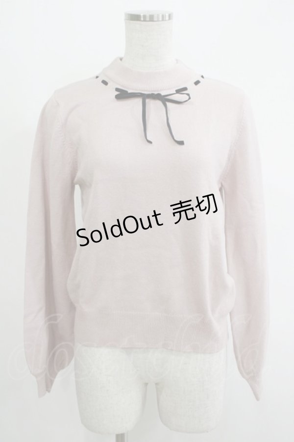 画像1: Ank Rouge / ベロアリボンニット M ピンク H-25-11-06-064-CA-TO-NS-ZH (1)