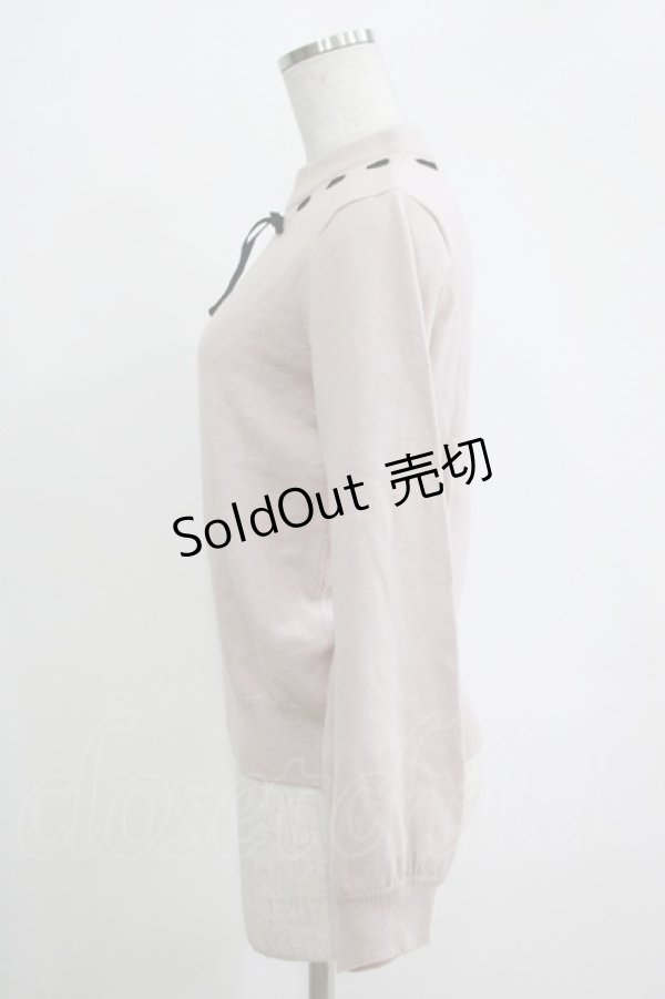 画像2: Ank Rouge / ベロアリボンニット M ピンク H-25-11-06-064-CA-TO-NS-ZH (2)