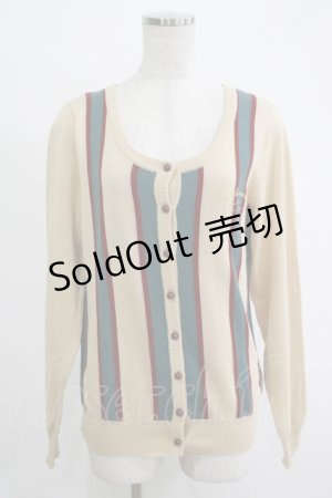 画像: Fi.n.t / ストライプカーディガン Free BEIGE H-25-11-06-066-CA-TO-NS-ZH