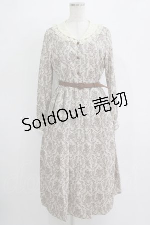 画像: an another angelus / ウォールペーパーダマスク柄ワンピース Free BEIGE×BR H-25-11-06-006-CA-OP-NS-ZH