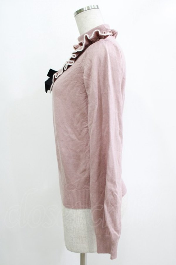 画像2: Ank Rouge / ベロアリボンニット M ピンク H-25-11-06-068-CA-TO-NS-ZH (2)