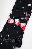 画像2: Angelic Pretty / Little Bunny Strawberryオーバーニー  ブラック H-25-11-06-077-AP-AC-NS-ZH (2)