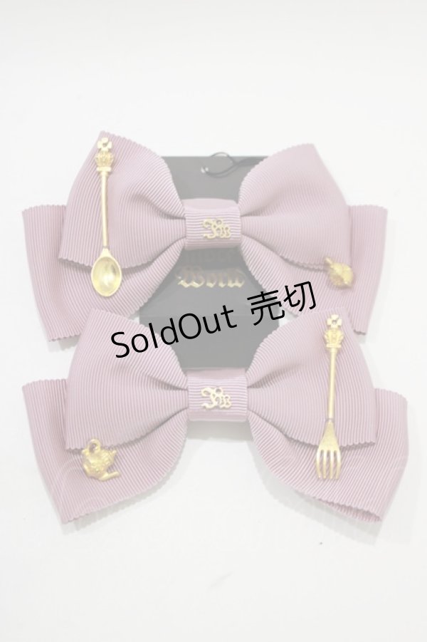 画像2: Innocent World / ティータイムツインリボンクリップ  ピンク H-25-11-06-078-IW-AC-NS-ZH (2)