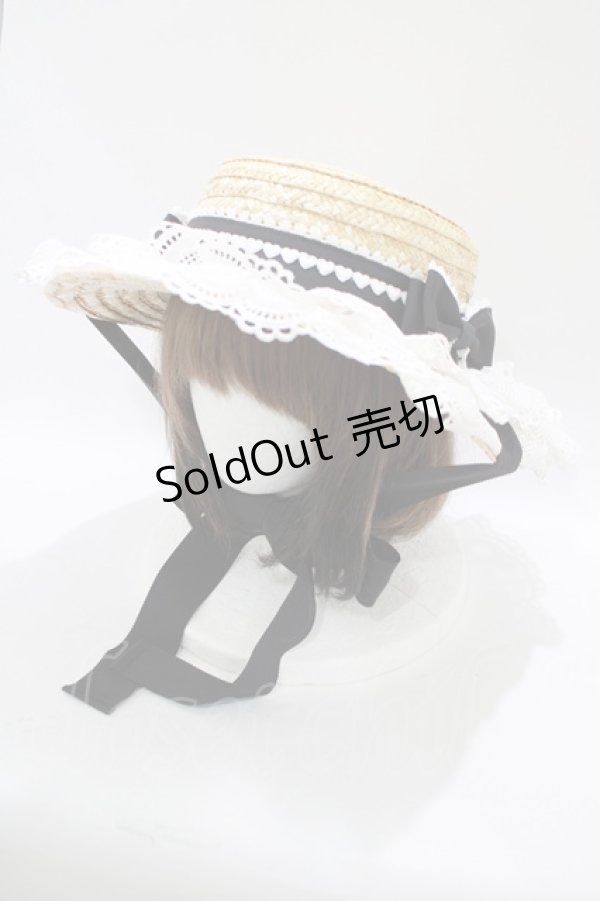 画像1: BABY,THE STARS SHINE BRIGHT / Sweet Dollボンネットハット  ブラック H-25-11-06-080-BA-AC-NS-ZT-K011 (1)