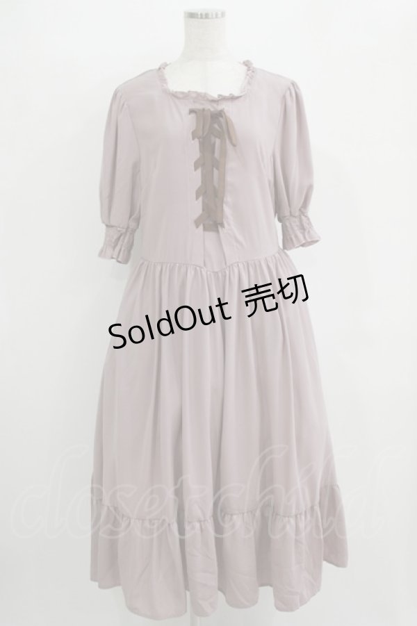 画像1: m petit by misako / AMレースアップワンピース LL ピンク H-25-11-06-007-LO-OP-NS-ZH (1)