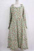 画像1: FLC / 星名桜子/花柄フリルワンピース L ミント H-25-11-06-010-LO-OP-NS-ZH (1)