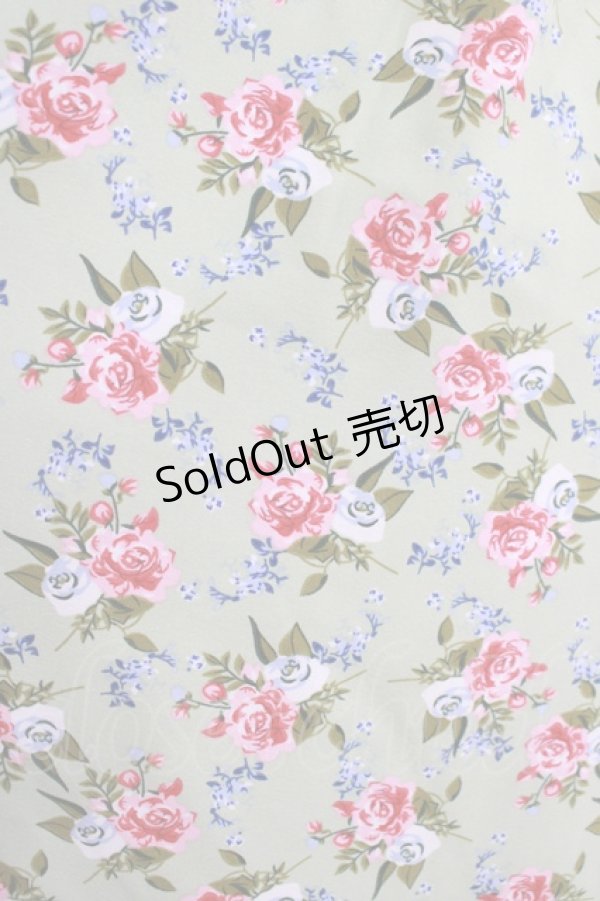 画像4: FLC / 星名桜子/花柄フリルワンピース L ミント H-25-11-06-010-LO-OP-NS-ZH (4)