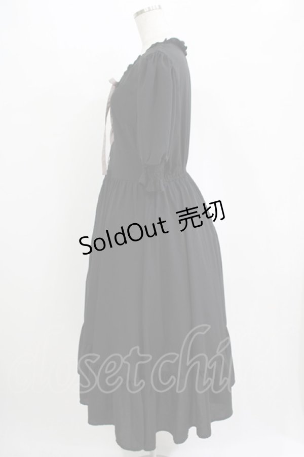画像2: m petit by misako / AMレースアップワンピース LL ブラック H-25-11-06-012-LO-OP-NS-ZH (2)