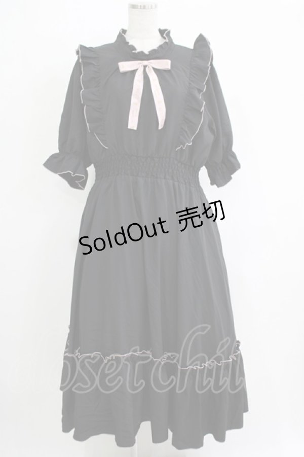 画像1: m petit by misako / NINA'SコラボAMハイショクメローワンピース LL ブラック H-25-11-06-014-LO-OP-NS-ZH (1)