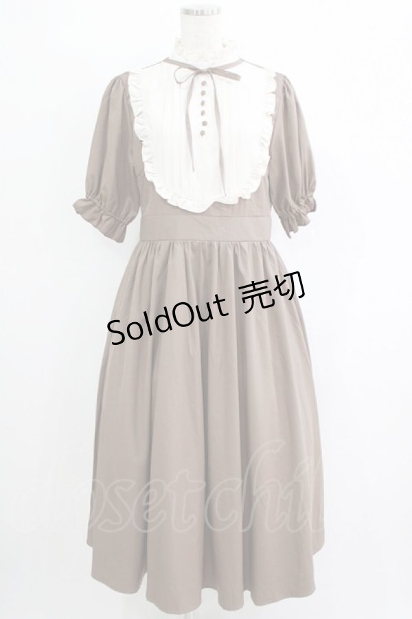 画像1: m petit by misako / ナシジムジキリカエワンピース L ブラウン H-25-11-06-015-LO-OP-NS-ZH (1)