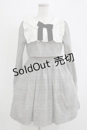 画像: Ank Rouge / チェック柄ヨークフリルSET/UPワンピース M ブラック H-25-11-06-021-CA-OP-NS-ZH