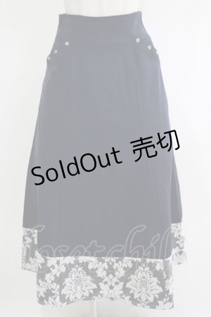 画像: axes femme / オパール切替ペンシルスカート Free ネイビー H-25-11-06-024-AX-SK-NS-ZH