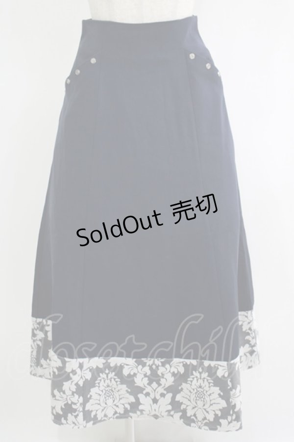 画像1: axes femme / オパール切替ペンシルスカート Free ネイビー H-25-11-06-024-AX-SK-NS-ZH (1)