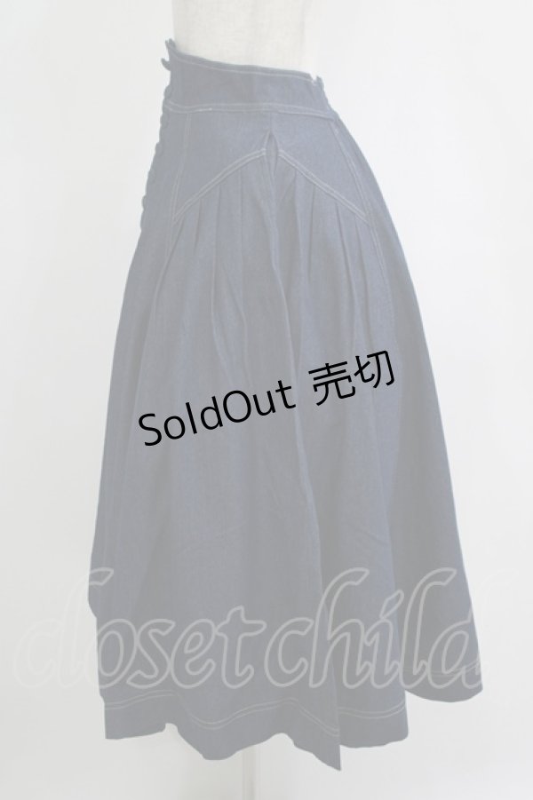 画像2: an another angelus / サイドタックデニムフレアースカート Free INDIGO H-25-11-06-026-CA-SK-NS-ZH (2)