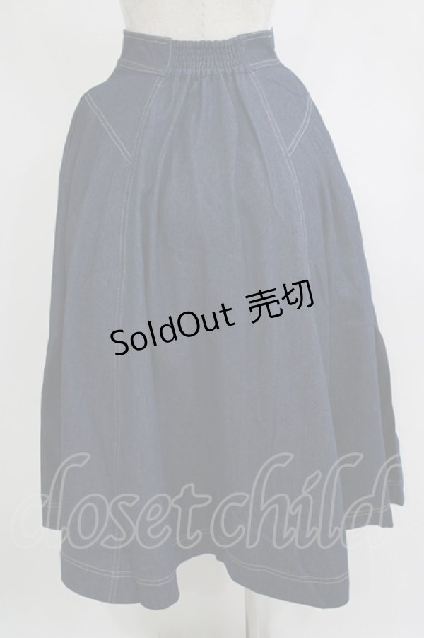 画像3: an another angelus / サイドタックデニムフレアースカート Free INDIGO H-25-11-06-026-CA-SK-NS-ZH (3)