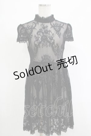 画像: KILL STAR / レースワンピース S ブラック H-25-11-07-031-SL-OP-KB-ZH