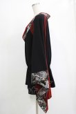 画像2: Qutie Frash / リボン帯付き着物チュニック  黒×赤 H-25-11-07-036-QU-TO-KB-ZH (2)